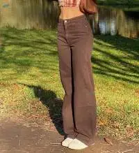 2023 Solid Color Jeans Female Pants