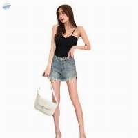 Summer New Raw-edged Denim Shorts