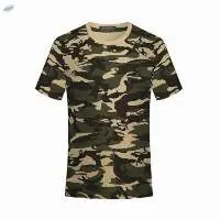 Cotton Camouflage Round Neck T-shirt