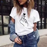 Heart Graphic T Shirts Women 2023 Summer
