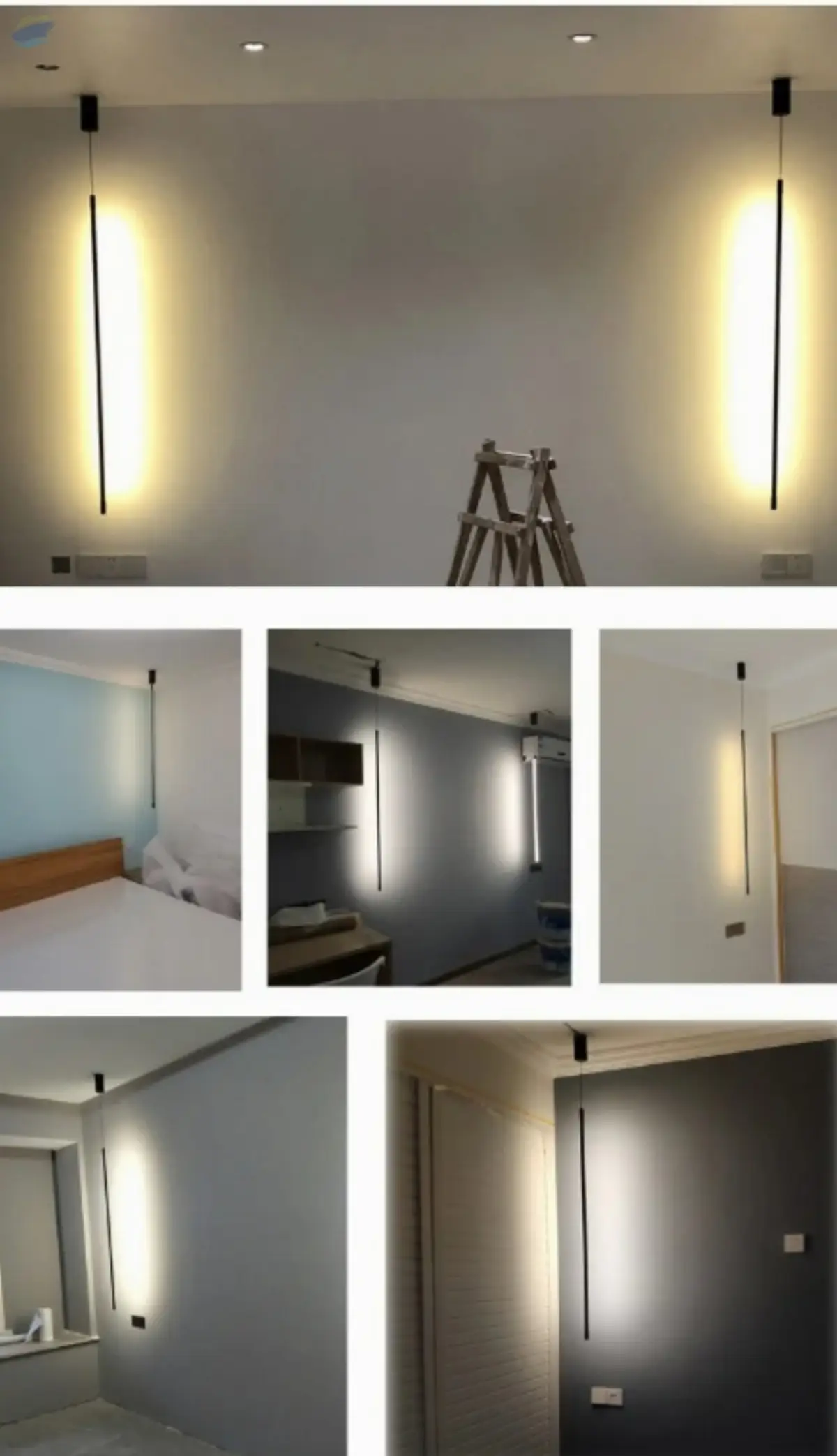 Aluminium Led Line Chandeliers Ceiling