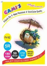 GAMI'S 5x7 Inkjet Photo Glossy Paper 180gsm