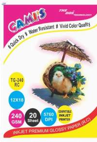 GAMI'S 265gsm 12x18 RC Inkjet Photo Glossy Paper