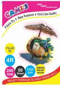 GAMI'S 240gsm 4R RC Inkjet Photo Glossy Paper