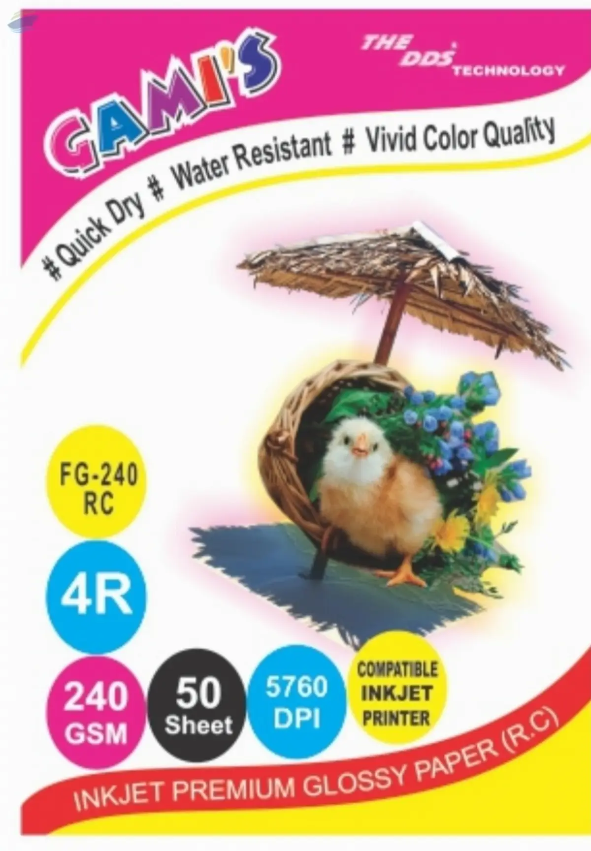 GAMI'S 240gsm 4R RC Inkjet Photo Glossy Paper