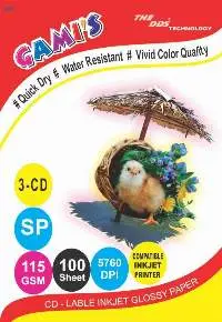 GAMI'S Inkjet 3up CD Label Glossy