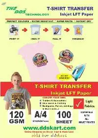 DDS T-shirt Light Fabric A4 Inkjet Transfer Pape