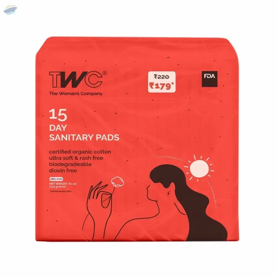 TWC Day Sanitary Pad Value Pack of 15