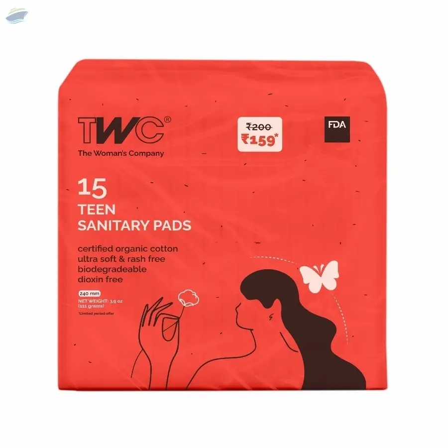 TWC Sanitary Teen Pad Value Pack 15