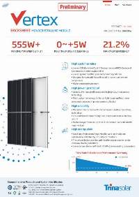 Trina Vertex 550-670 Wp Solar Panel