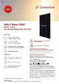 600w Hiku7 Canadian Solar Panel