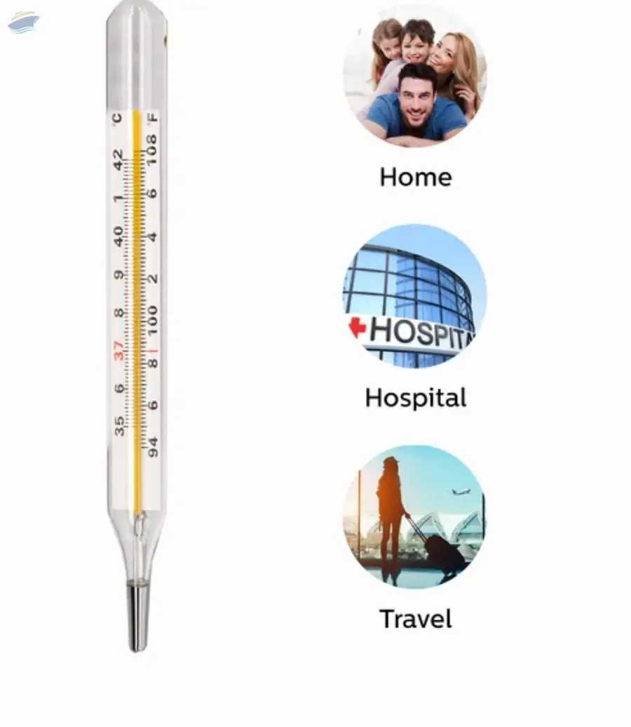 Mercury Thermometer Oval Shape