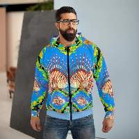 Men's hoodies, heat transfer printed designs