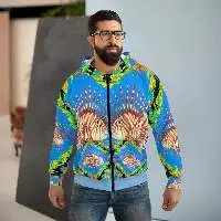 Men's hoodies, heat transfer printed designs