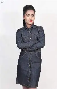 Ladies shirt dress denim