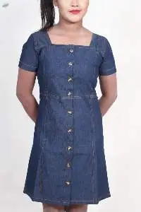 Ladies button down jeans dress