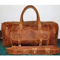 Leather Duffle Travel Bag