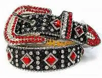 Womens Men Rhinestone Western Belts