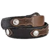 Western Boy Inset And Concho Leather Belt