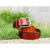 Men Leather Double Prong Belt, Belts for Men