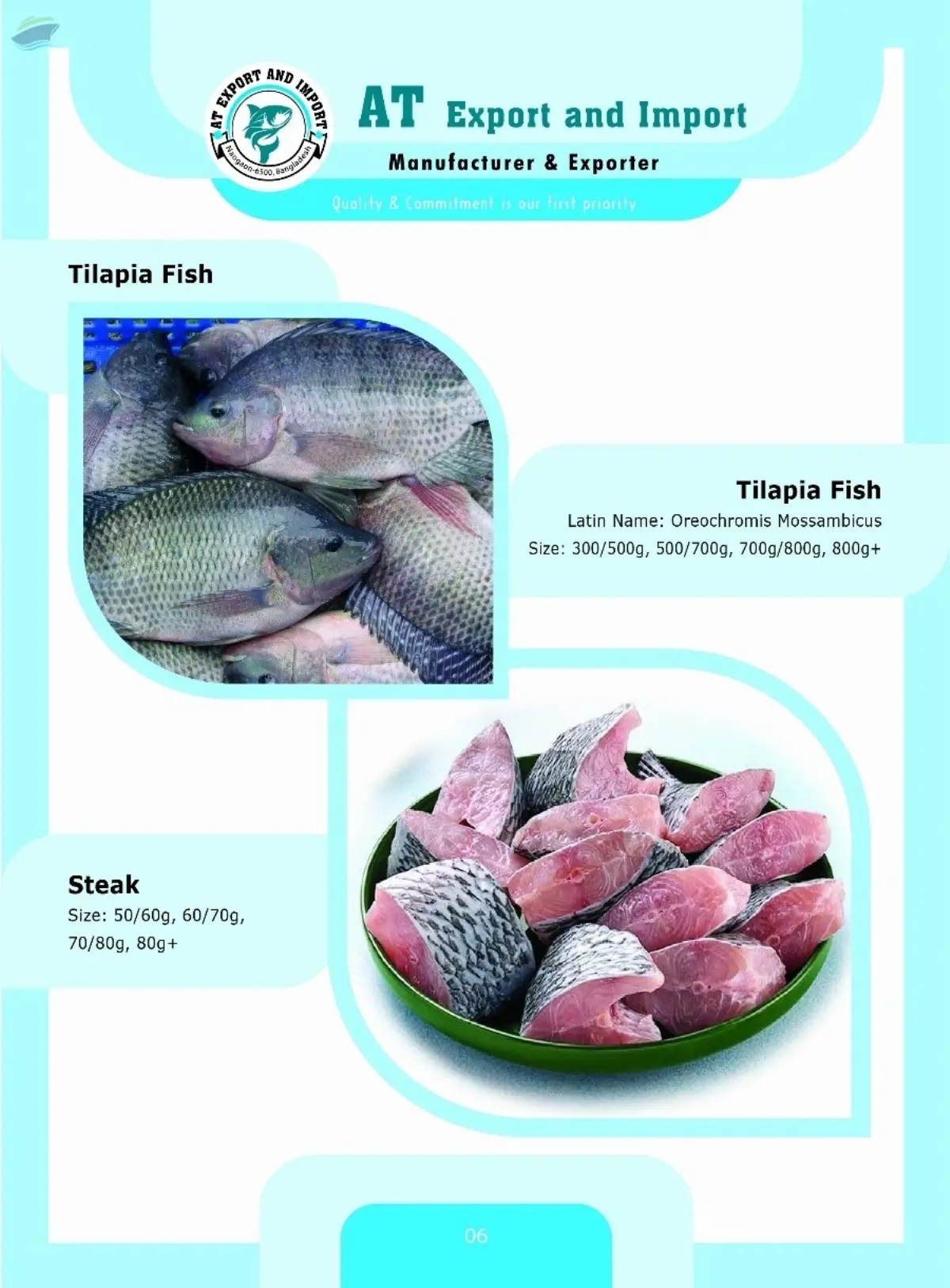 Tilapia Fish by AT Export And Import. Supplier from Bangladesh. Product