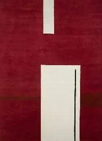 Cinnabar/Papyrus Hand Knotted Carpet.