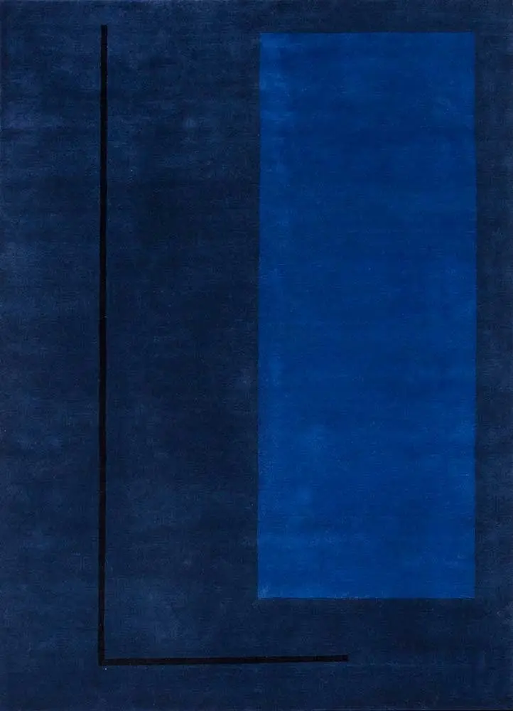 Medieval Blue/Twilight Blue Hand Knotted Carpet