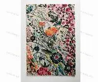 Hand Tufted Wool Carpet White Boho Floral