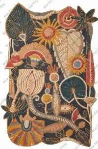 Feet Black Floral Boho Hand Tufted Carpet.