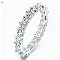 Popular 925 Silver Plated Full Diamond Ring
