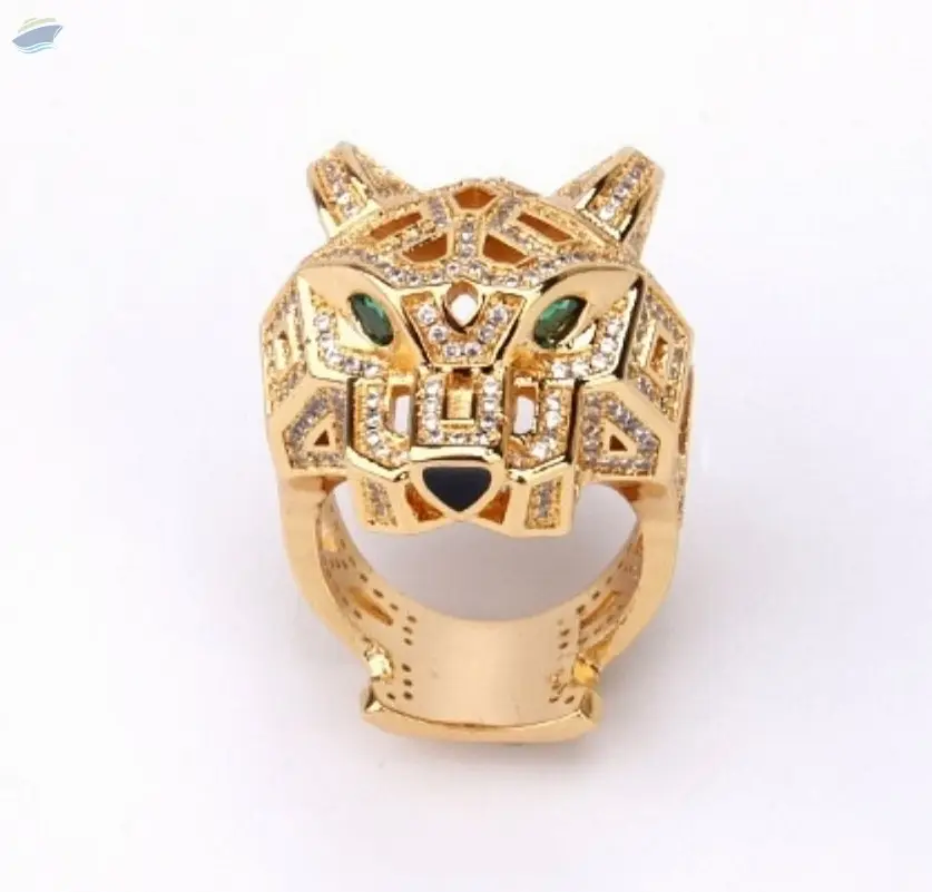 Animal Graphics Zircon Mechanical Leopard Ring
