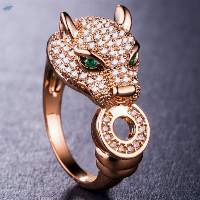 Cheetah Head Temperament Women's Ring