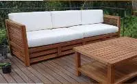 4 Pc Teak Living Room Set