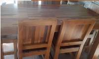 7-pc Cedar Slat Style Chairs Dining Room Set