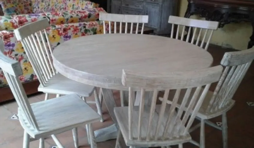7- Pc Oak Momposina Culture Style Dining Set