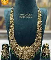 Temple Long Haram Necklace Sets