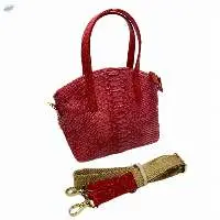 Python Ostrich Combination 2-Way Mini Bag