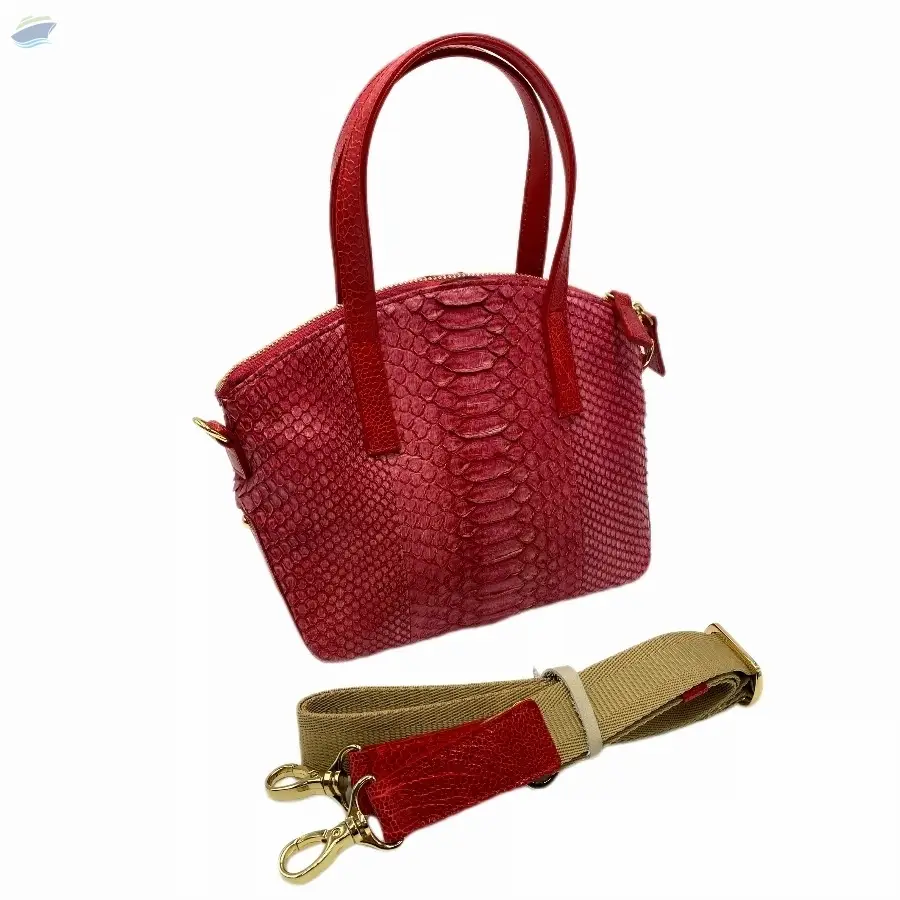 Python Ostrich Combination 2-Way Mini Bag