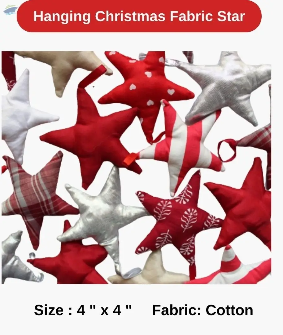 Hanging Christmas Fabric Star