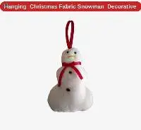"Hanging  Christmas Fabric Snowman  Decorative "
