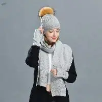 Winter Hat Scarf Gloves Sets for Women