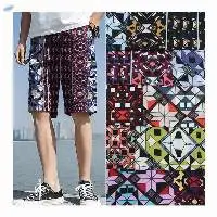 Printed Geometric Pattern Beach Pants for Men