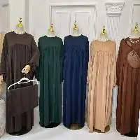 Long Sleeve and Loose Comfortable Satin Abaya
