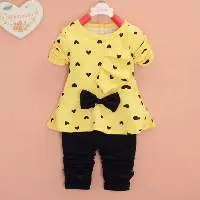Girl Clothes Dot Printing Kids Casual Wear