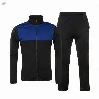 Black Slim Fit Tracksuit Sportswear for Men