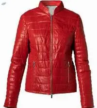 Napa Tanned Bubble Leather Jacket for Women