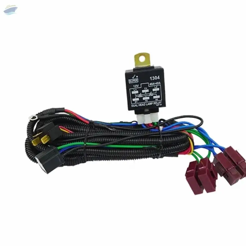 Head lamp wiring kit 4 fuses - 12V