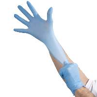 9" Blue Powder Free Disposable Nitrile Gloves