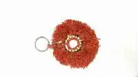 Orange Color Mirror Key Chain With Tassels