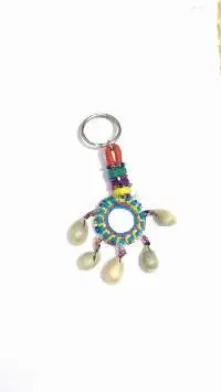 Cowrie Shell Kodi Keychain With Cheed , Thread